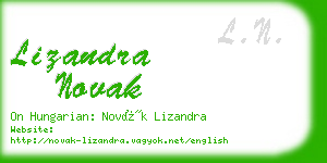 lizandra novak business card